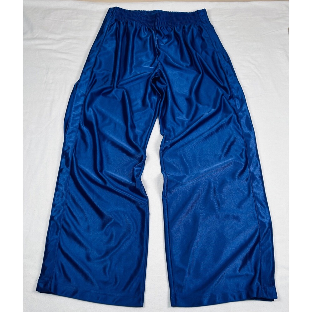 Vtg Finish Line Silky Dazzle Blue Y2K Breakaway Pants Men's Basketball M See Des
